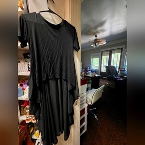 Black Asymmetrical Women's Top